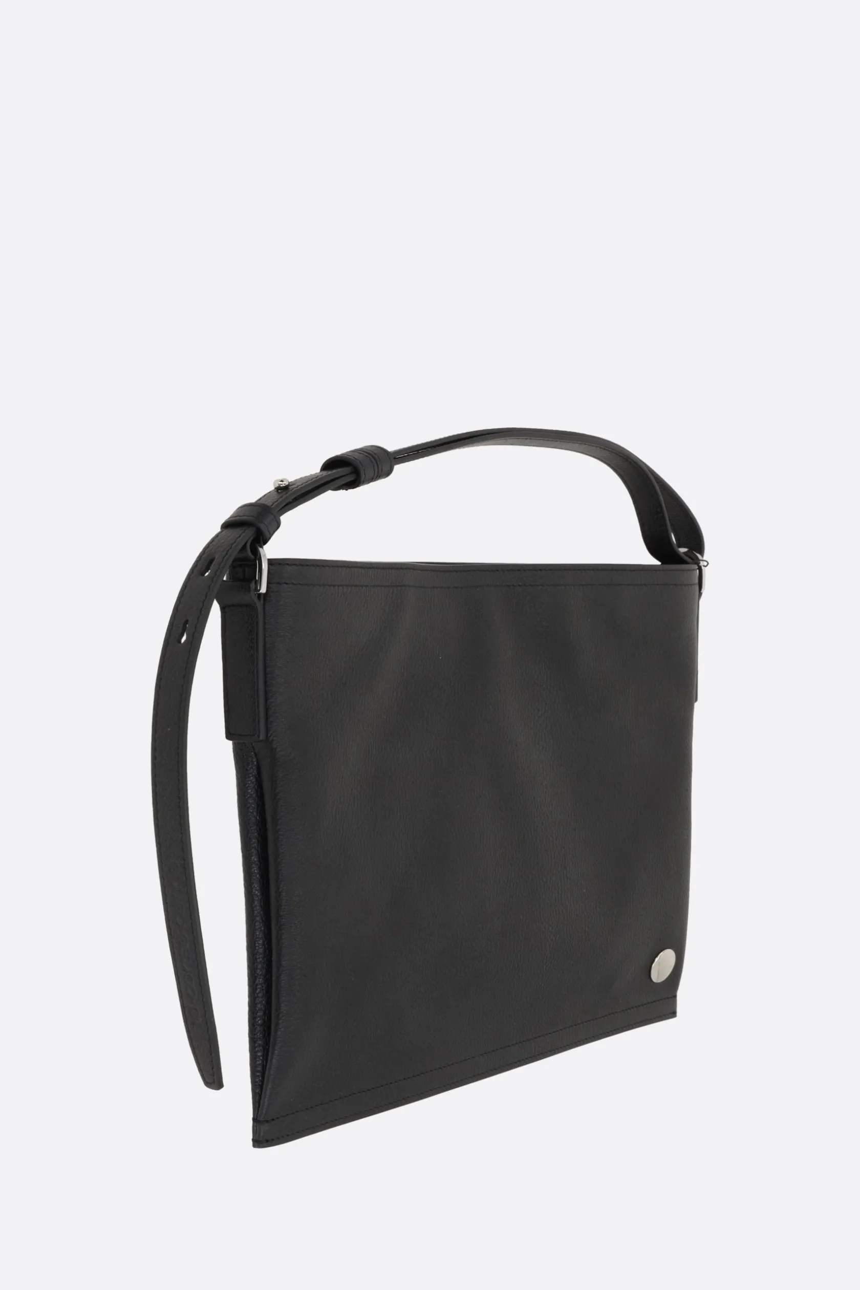 Borse A Mano>BORAGNO X 10 CORSO COMO borsa hobo Sharp small in pelle martellata Nero