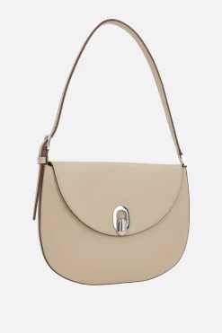 Borse A Mano>SAVETTE borsa hobo Tondo small in pelle liscia Neutro