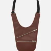 Borse A Tracolla>MM6 borsa saddle in pelle liscia Marrone