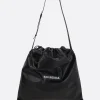 Borse A Tracolla>BALENCIAGA borsa shopping Dust large in pelle Arena Nero