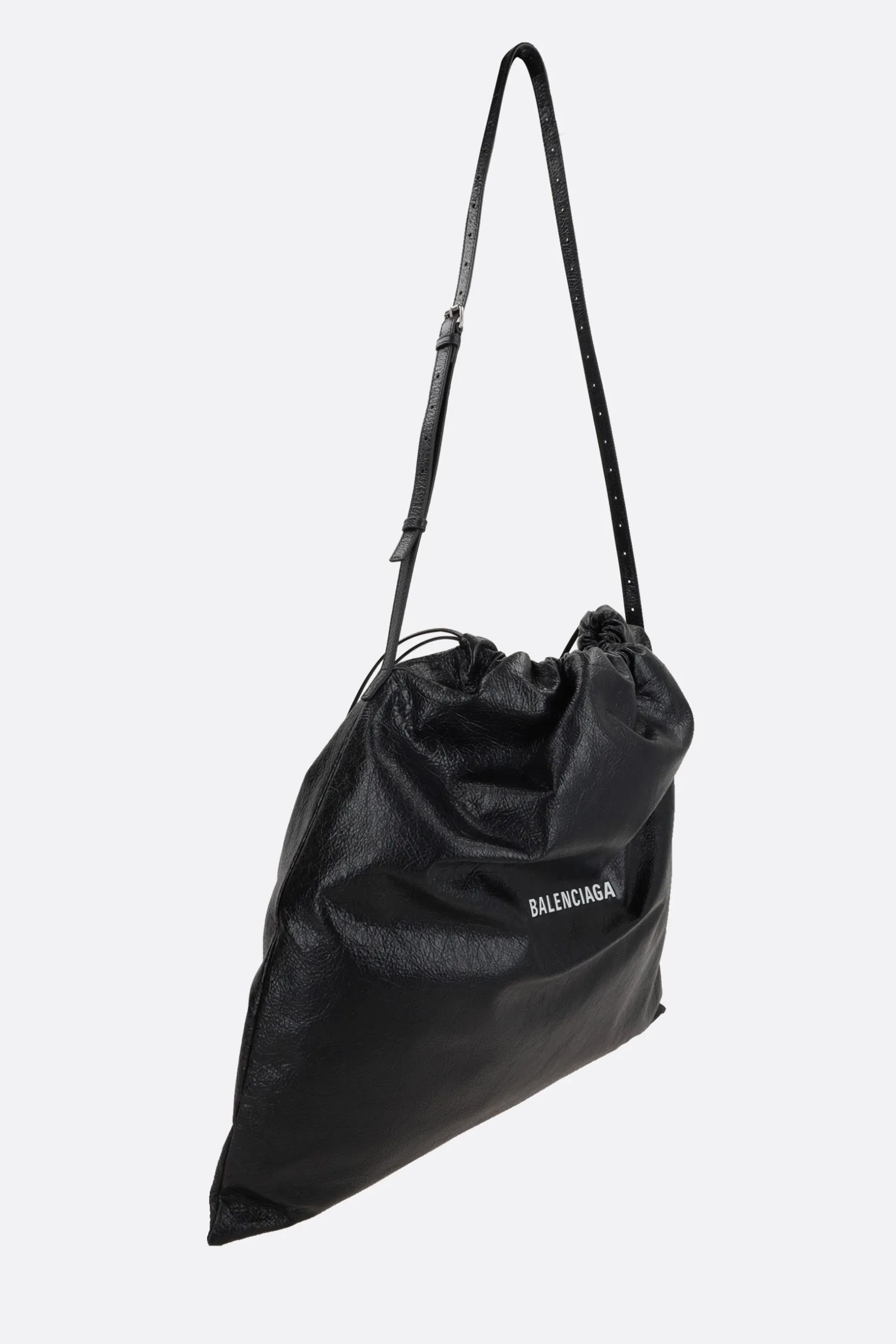 Borse A Tracolla>BALENCIAGA borsa shopping Dust large in pelle Arena Nero