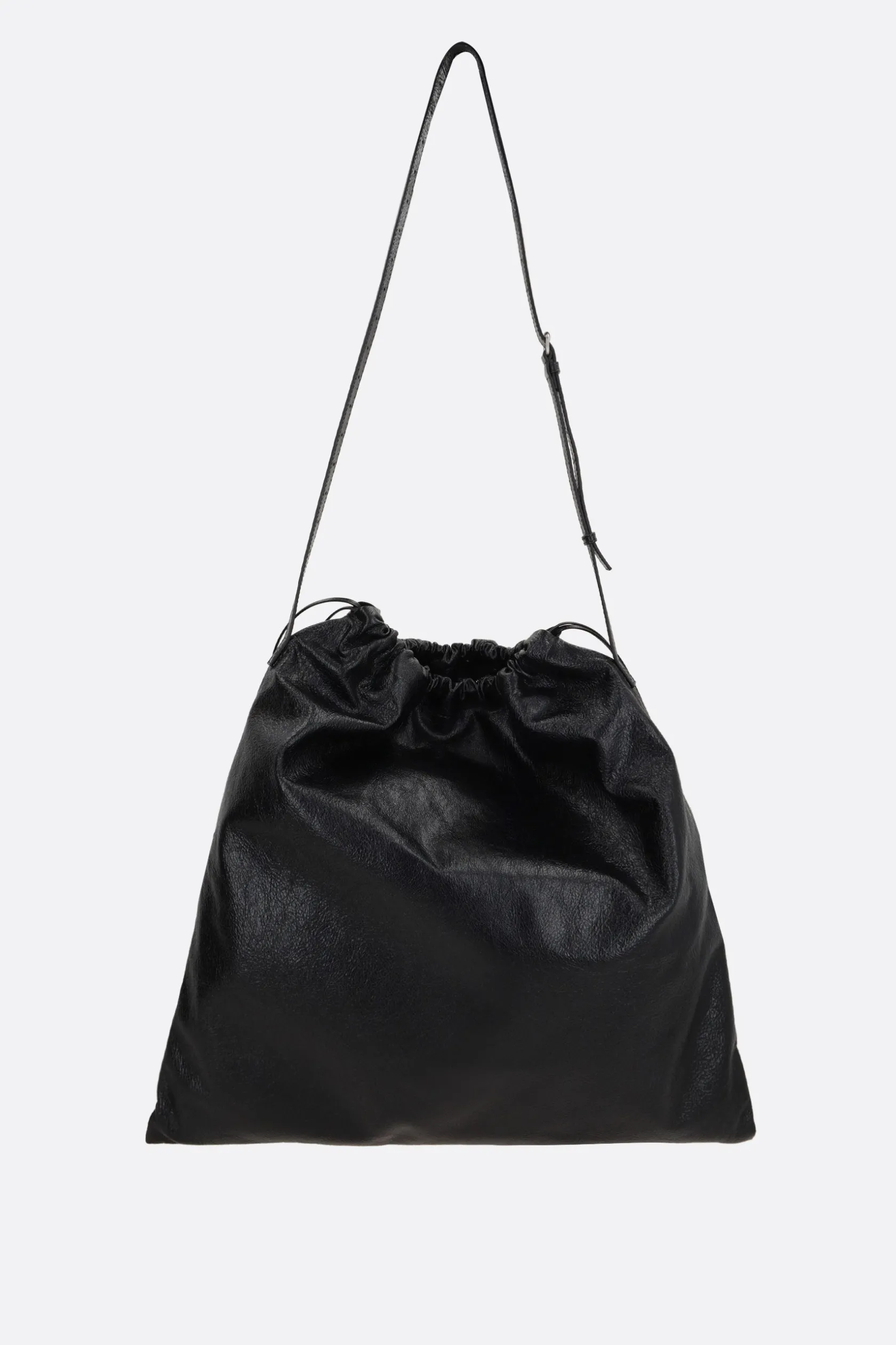 Borse A Tracolla>BALENCIAGA borsa shopping Dust large in pelle Arena Nero