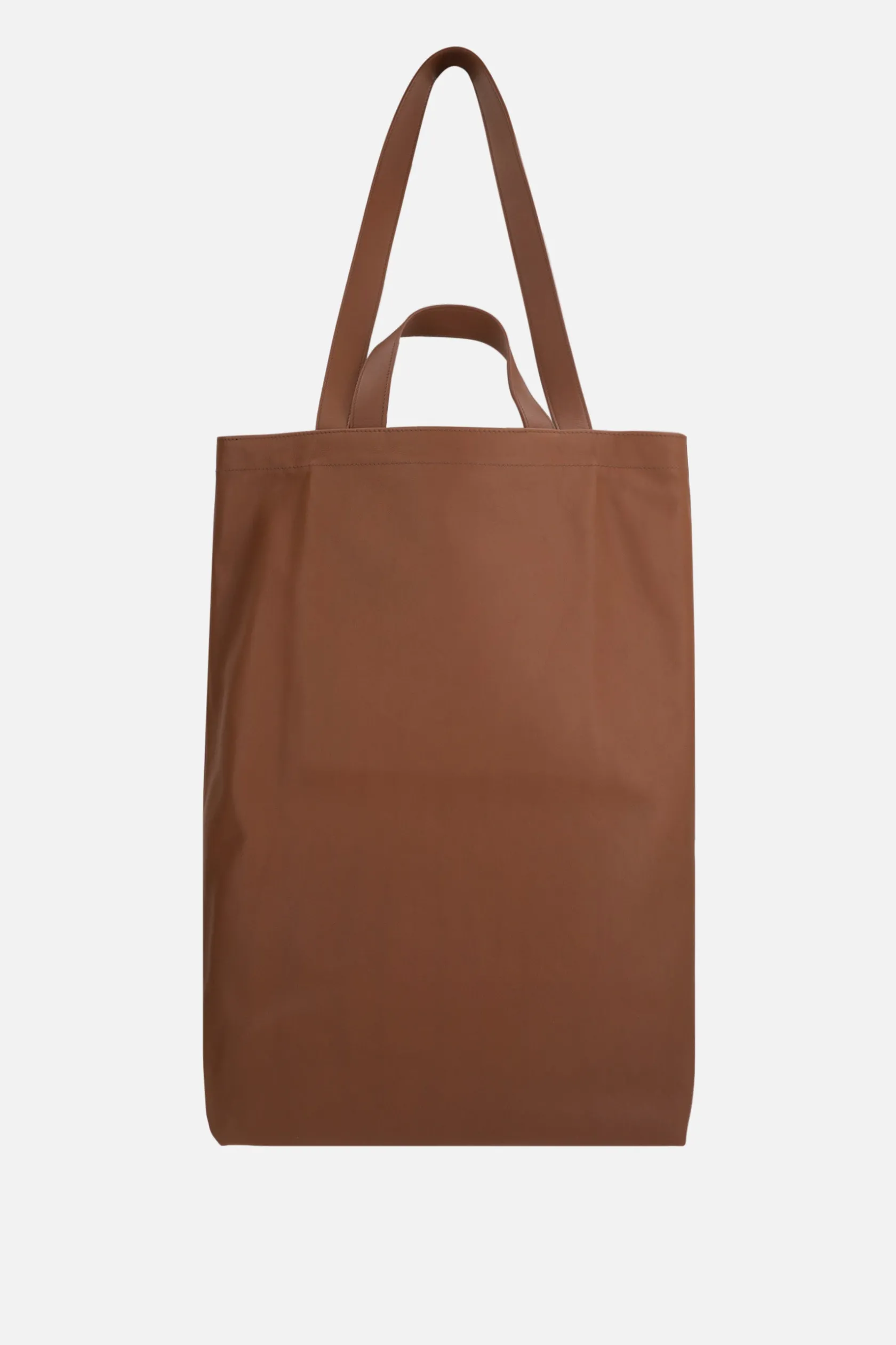 Borse A Mano>MARSELL borsa shopping Sporta in pelle liscia Marrone