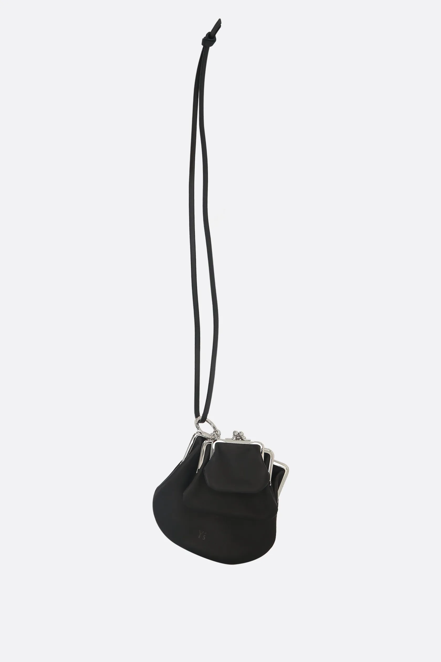 Borse A Tracolla>Y'S borsa Three-Strand in pelle liscia Nero