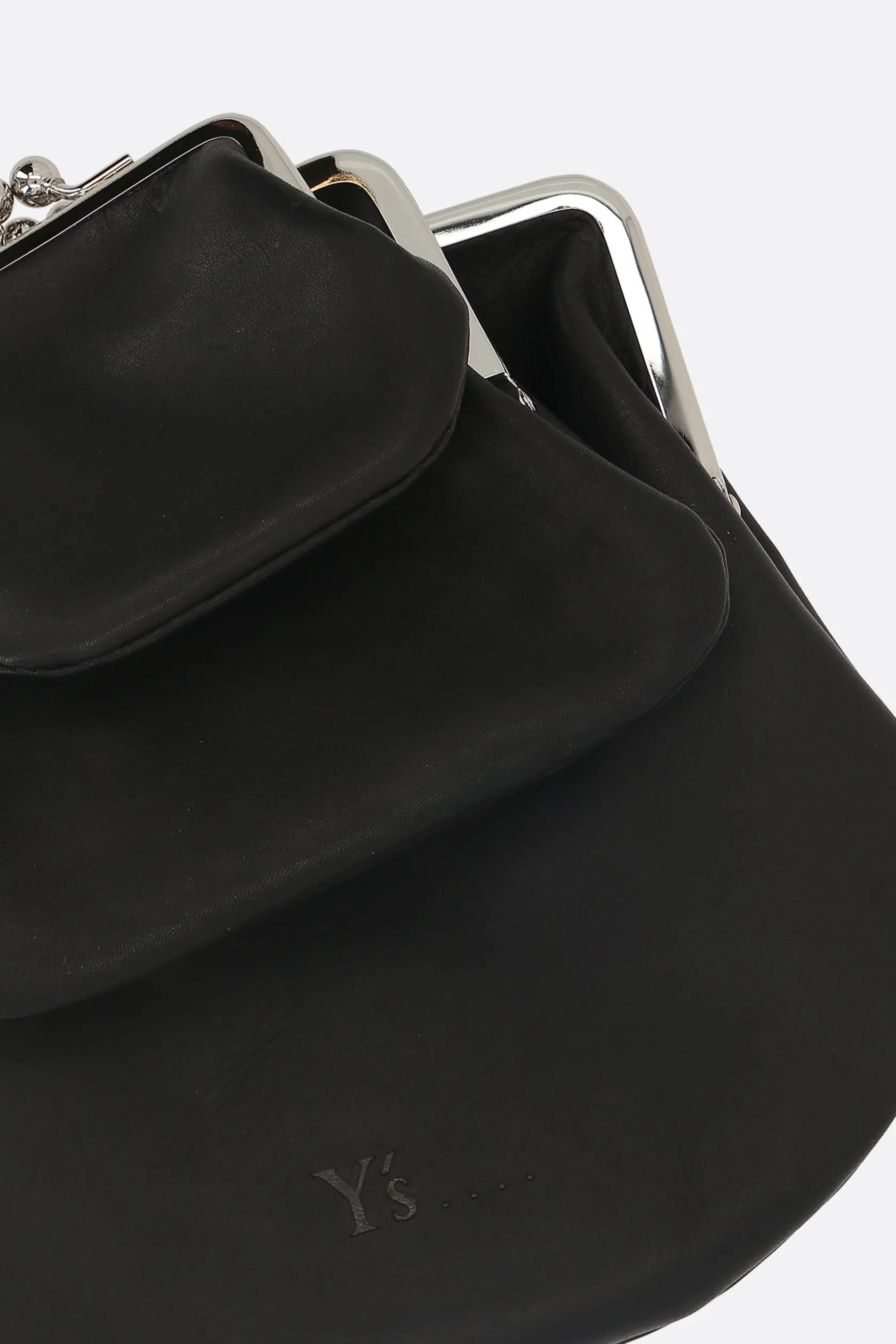 Borse A Tracolla>Y'S borsa Three-Strand in pelle liscia Nero