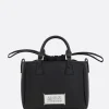 Borse A Mano>MAISON MARGIELA borsa tote 5AC in pelle martellata Nero