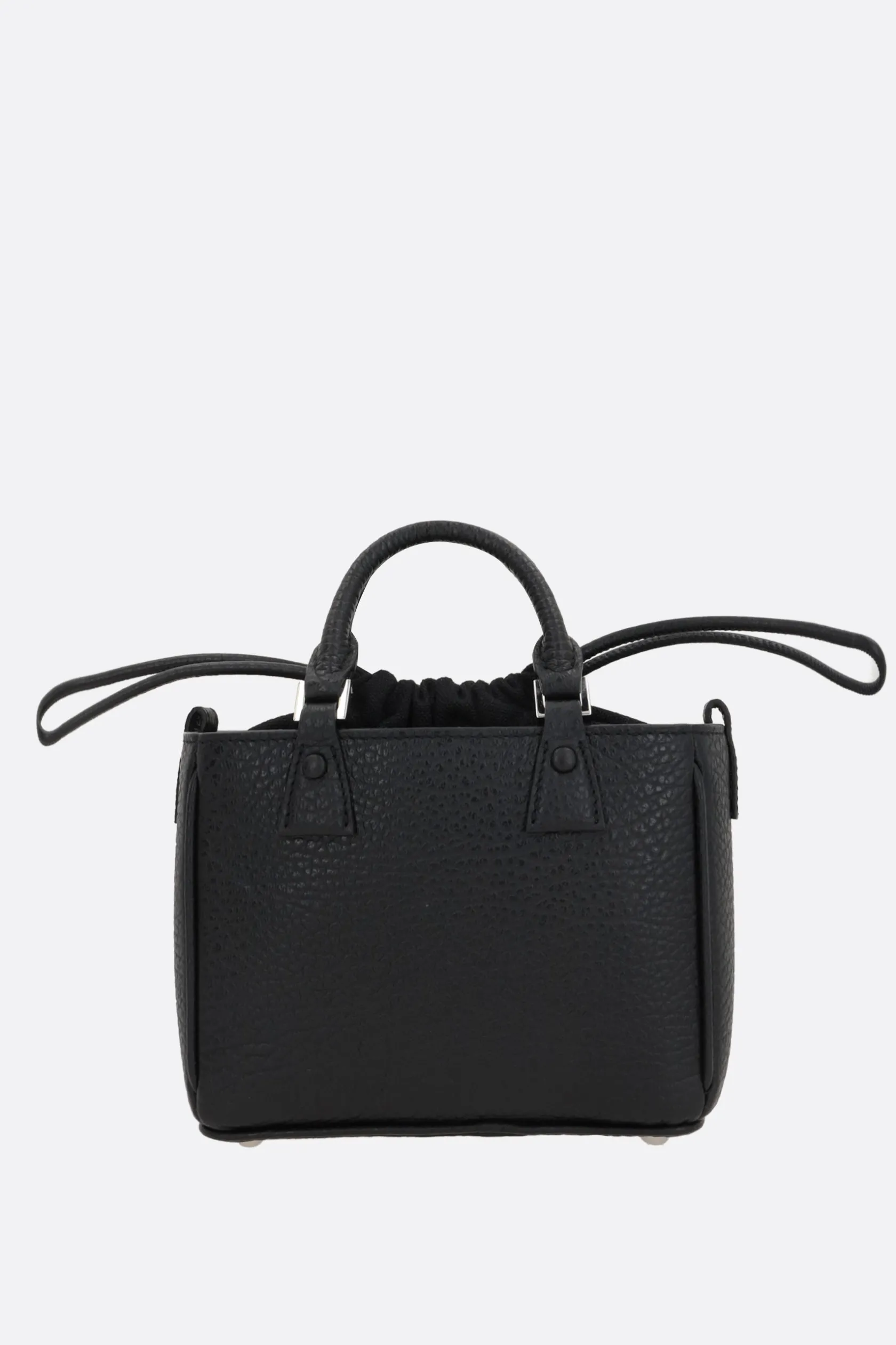 Borse A Mano>MAISON MARGIELA borsa tote 5AC in pelle martellata Nero