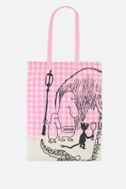 Borse A Mano>TAO COMME DES GARÇONS borsa tote in cotone check con stampa grafica Rosa