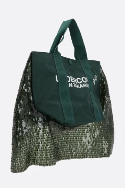Borse A Mano>UNDERCOVER borsa tote in nylon con paillettes Verde