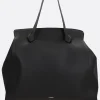 Borse A Mano>JIL SANDER borsa tote Knot large in pelle liscia Nero