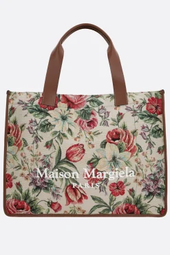 Borse A Mano>MAISON MARGIELA borsa tote large in tessuto tappezzeria floreale Multicolor