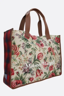 Borse A Mano>MAISON MARGIELA borsa tote large in tessuto tappezzeria floreale Multicolor