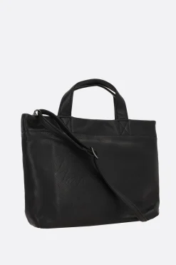 Borse A Mano>DISCORD YOHJI YAMAMOTO borsa tote mini in pelle martellata Nero