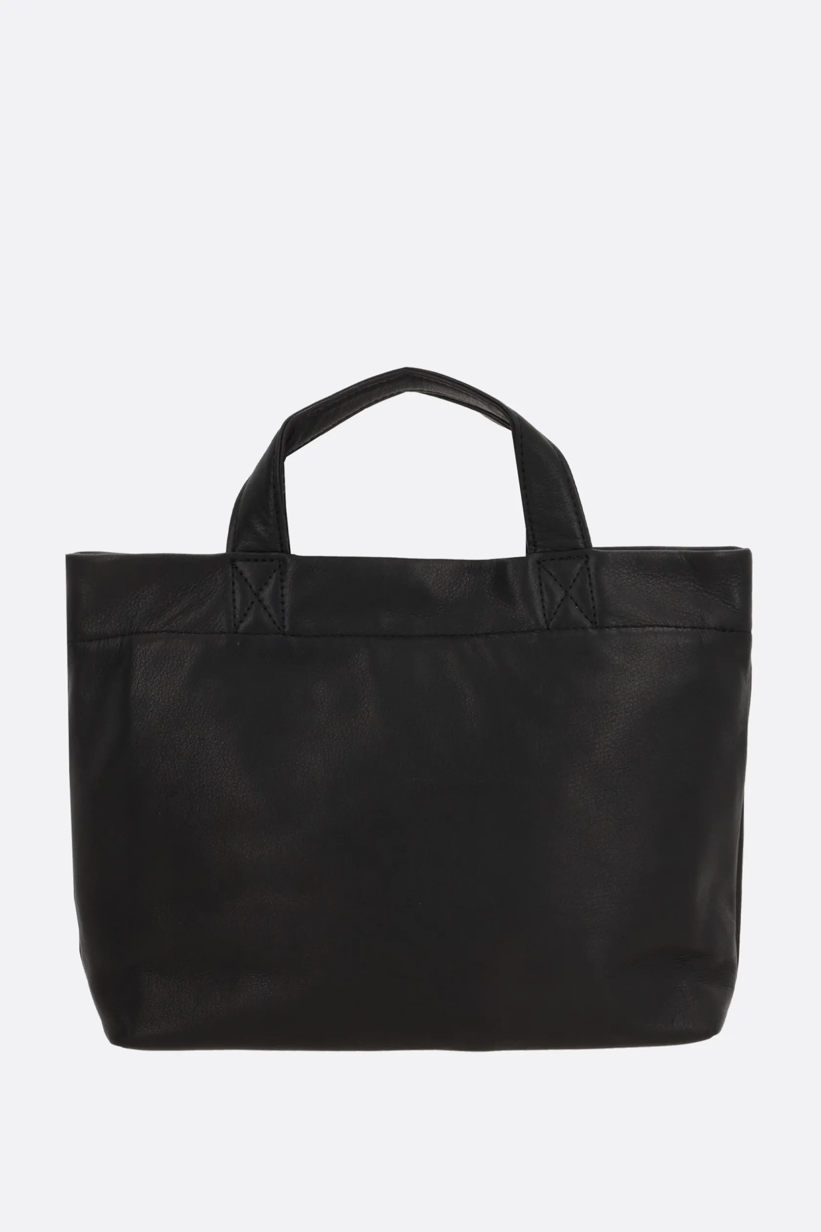 Borse A Mano>DISCORD YOHJI YAMAMOTO borsa tote mini in pelle martellata Nero