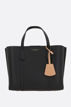 Borse A Mano>TORY BURCH borsa tote Perry small in pelle martellata Nero