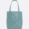 Borse A Mano>LOEWE borsa tote Puzzle Fold mini in pelle lucida Blu