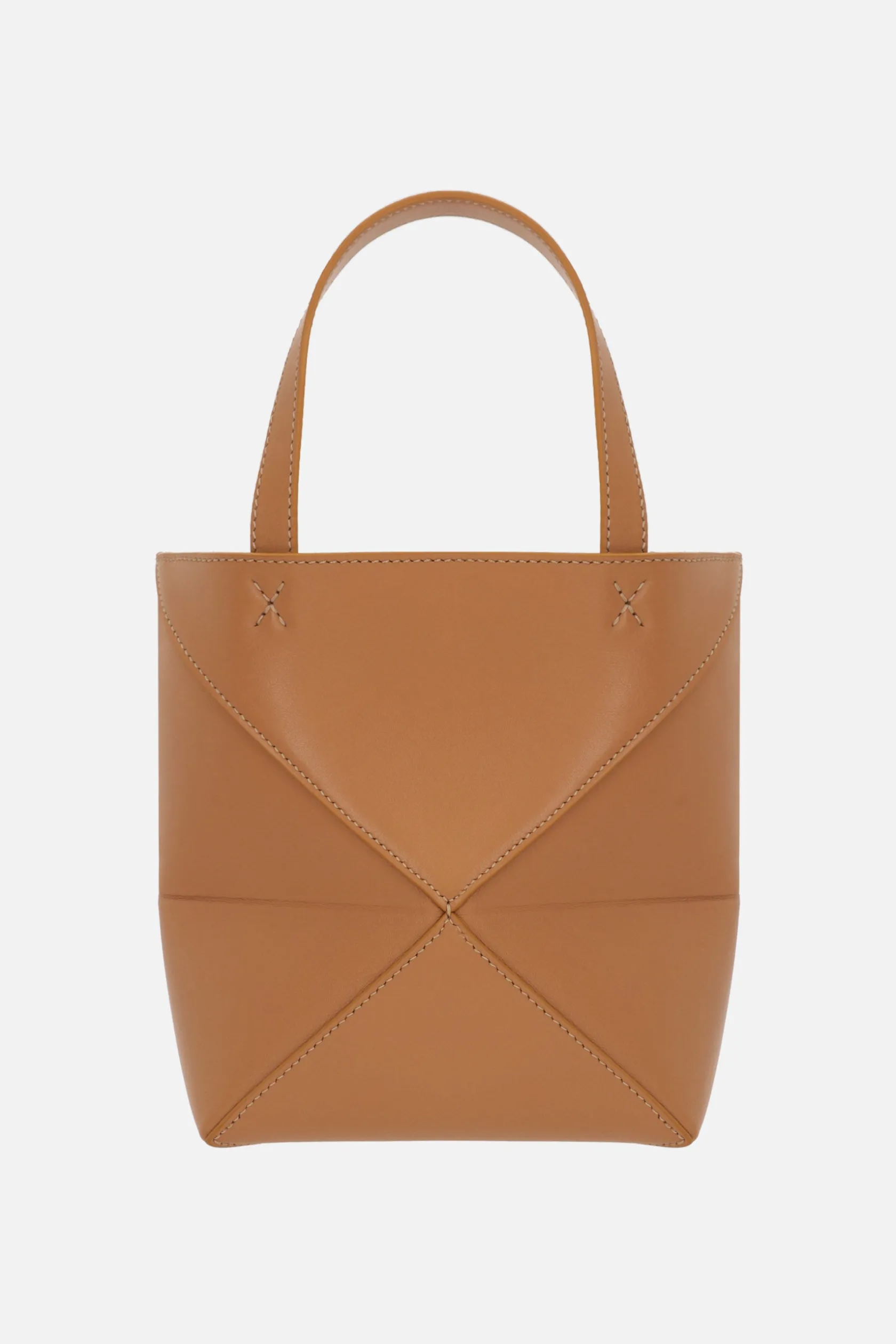 Borse A Mano>LOEWE borsa tote Puzzle Fold mini in pelle liscia Neutro