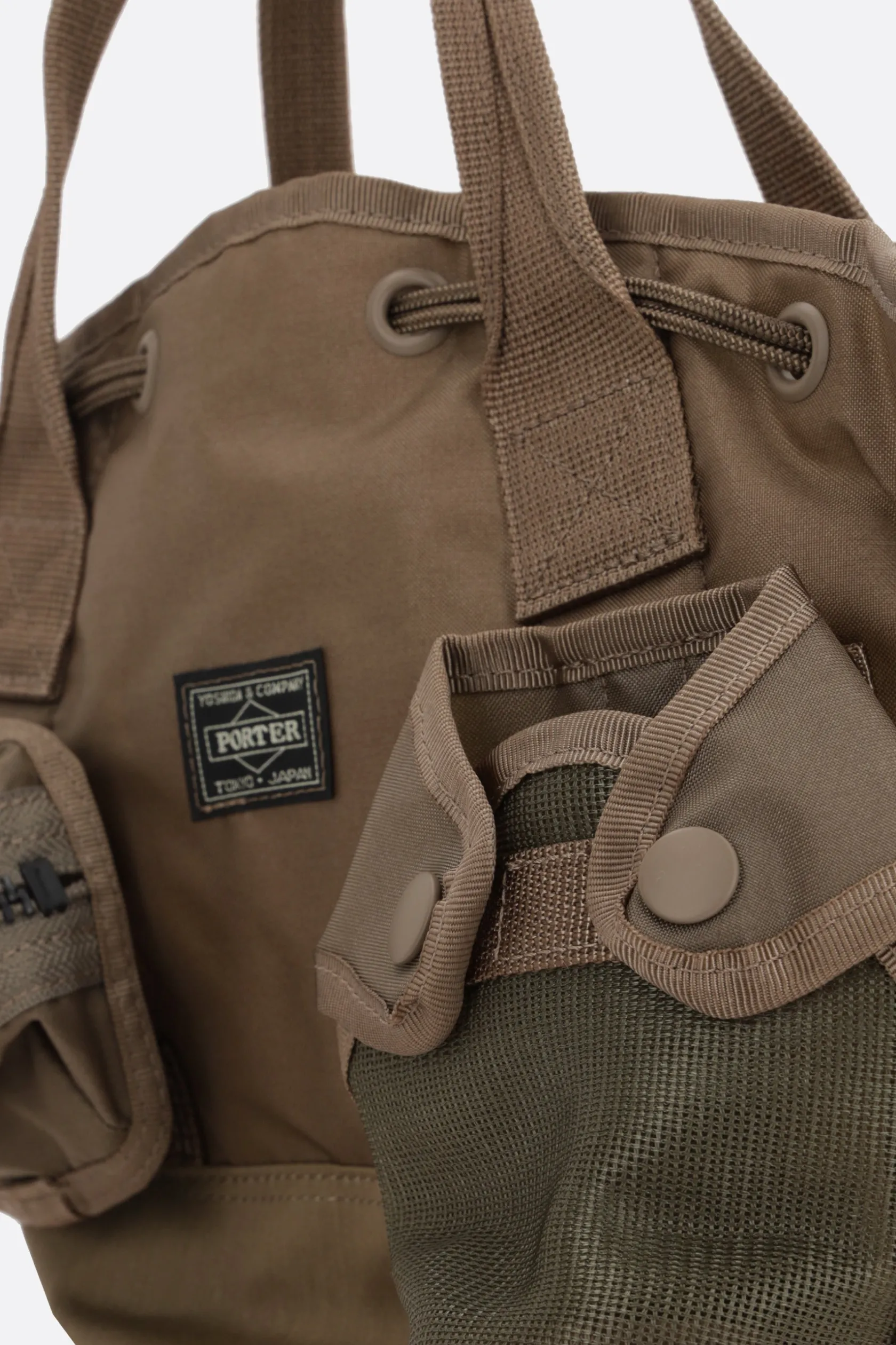 Borse A Mano>PORTER YOSHIDA & CO borsa tote Scarf in nylon Marrone