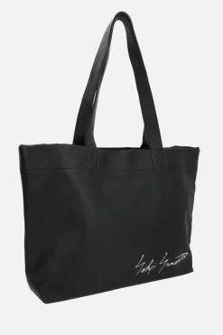 Borse A Mano>DISCORD YOHJI YAMAMOTO borsa tote Signature in pelle martellata Nero