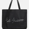 Borse A Mano>DISCORD YOHJI YAMAMOTO borsa tote Signature large in pelle martellata Nero