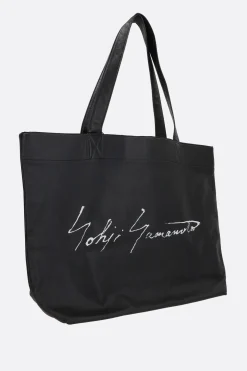 Borse A Mano>DISCORD YOHJI YAMAMOTO borsa tote Signature large in pelle martellata Nero