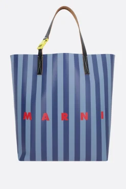 Borse A Mano>MARNI borsa tote Tribeca in PVC Blu