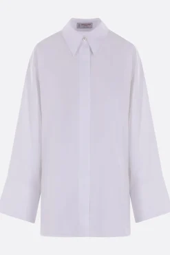 Topwear>ALBERTO BIANI camicia a kimono in popeline Bianco
