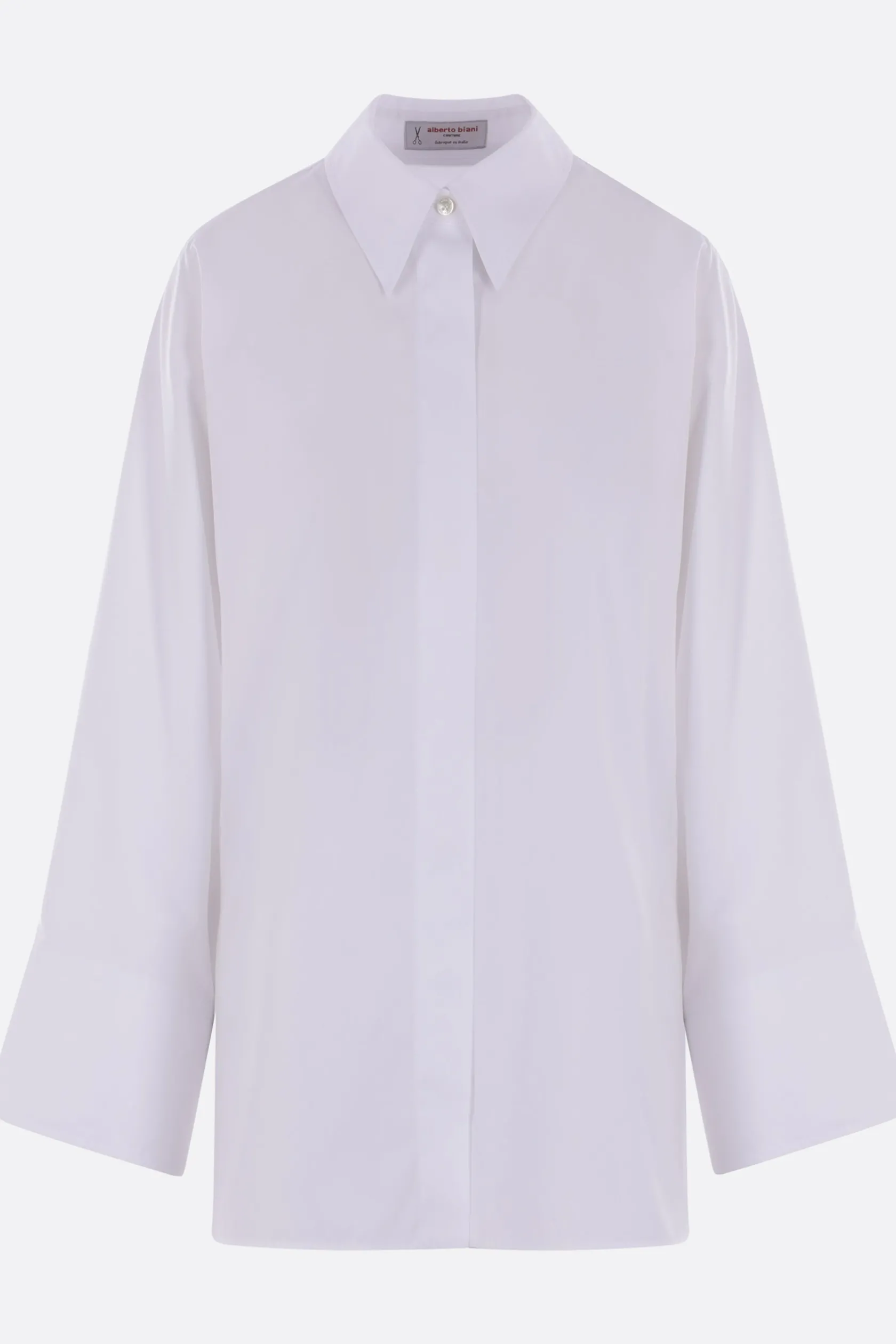 Topwear>ALBERTO BIANI camicia a kimono in popeline Bianco