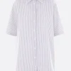 Topwear>NICCOLÒ PASQUALETTI camicia a maniche corte Douglas in popeline Blu