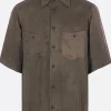 Topwear>ZIGGY CHEN camicia a maniche corte in misto seta Grigio