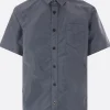 Topwear>SACAI camicia a maniche corte in twill Blu