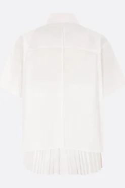 Topwear>SACAI camicia a maniche corte in popeline Bianco