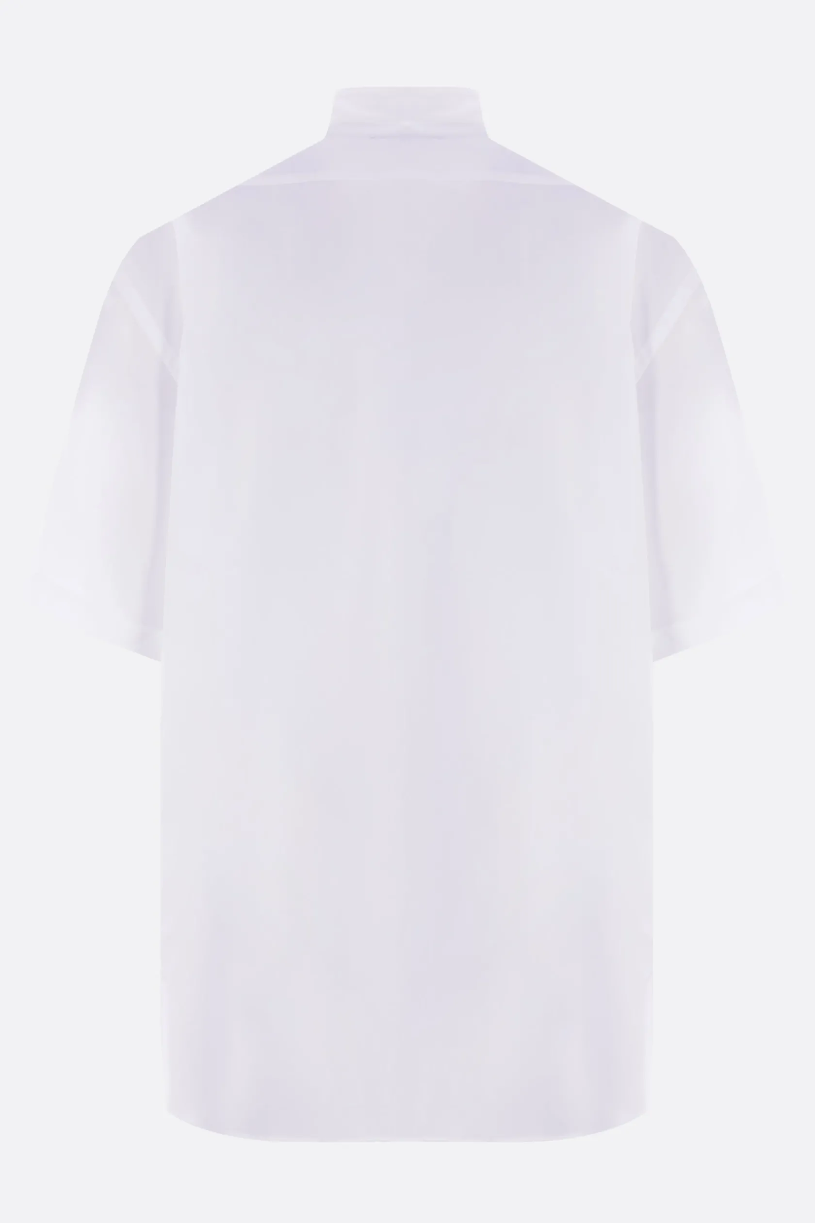 Topwear>COMME DES GARÇONS HOMME camicia a maniche corte in popeline ricamo logo Bianco