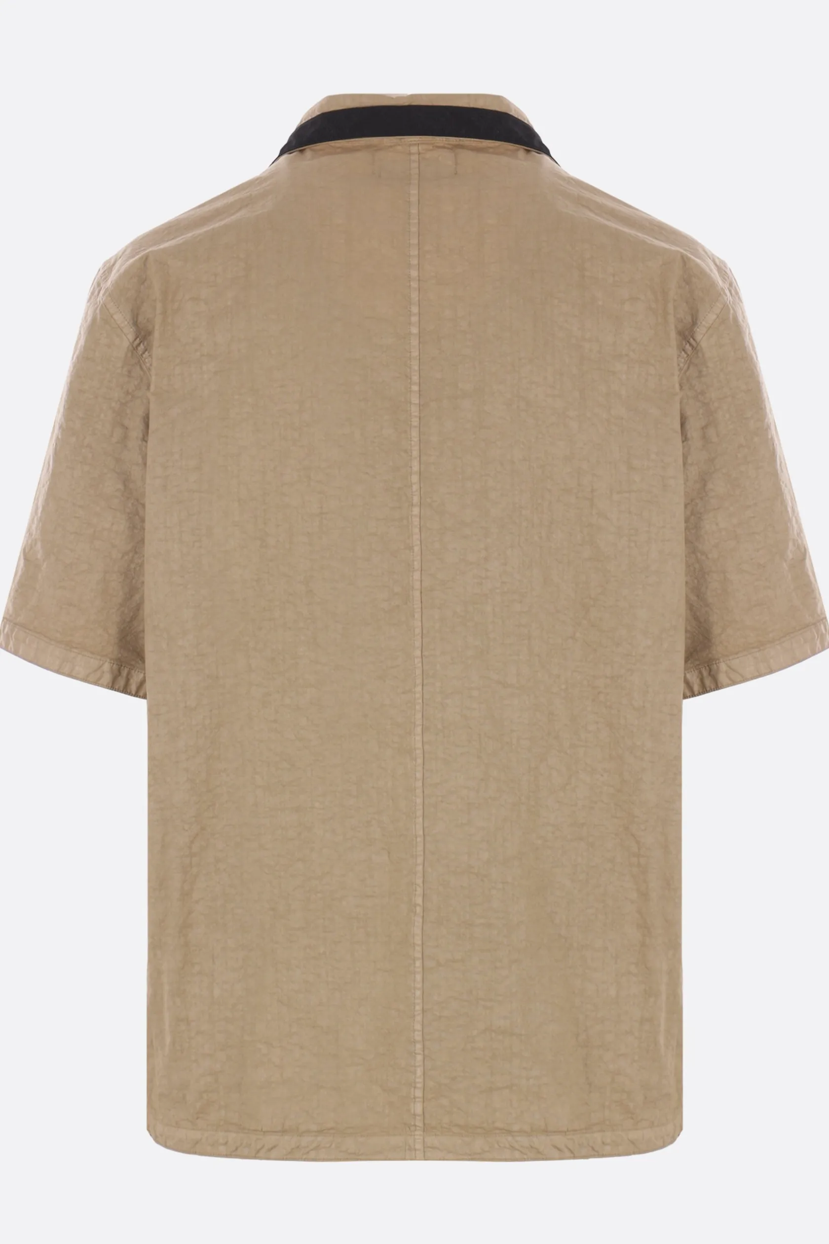Topwear>STONE ISLAND camicia a maniche corte in nylon Marrone