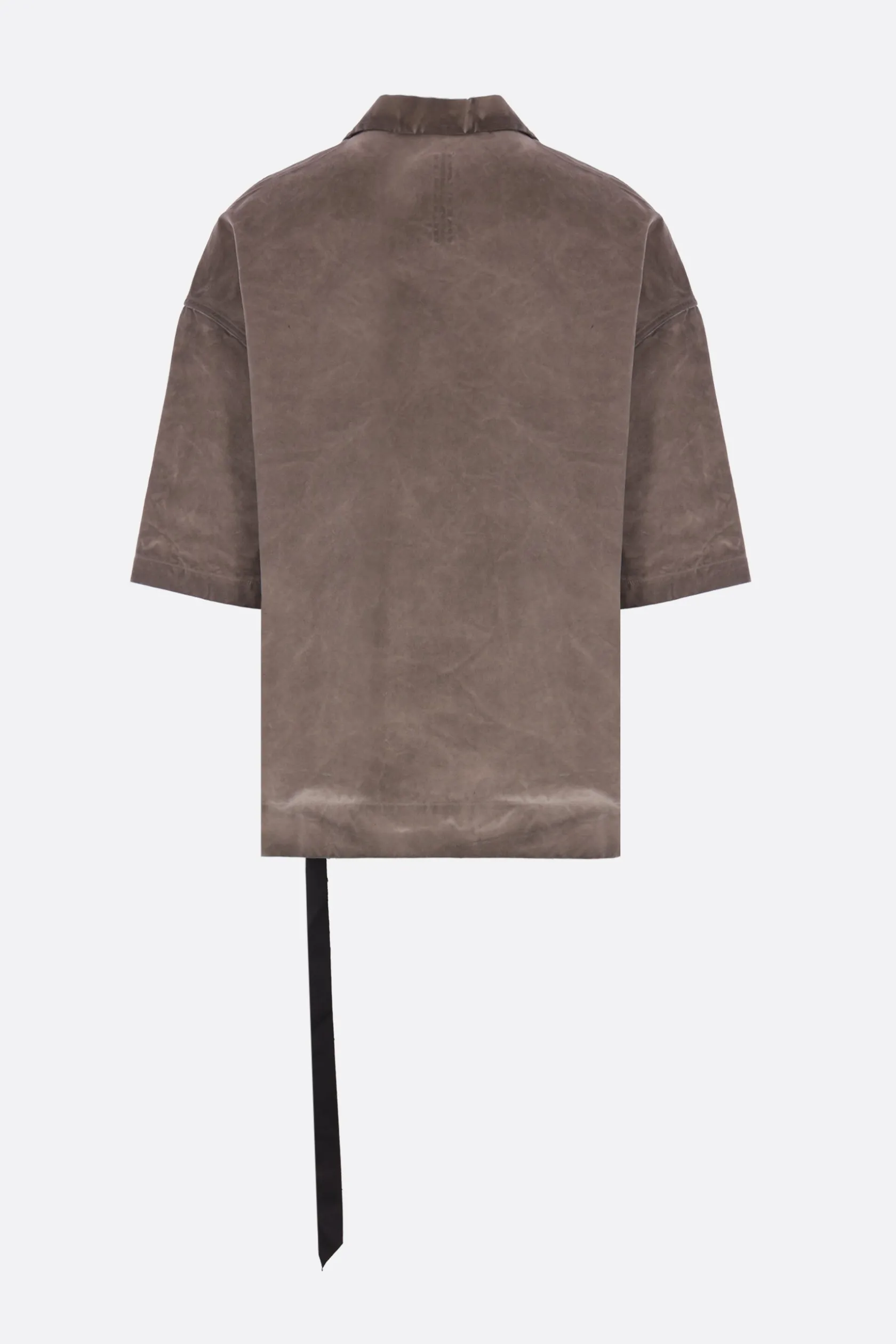 Topwear>RICK OWENS DRKSHDW camicia a maniche corte Magnum Tommy in canvas Grigio