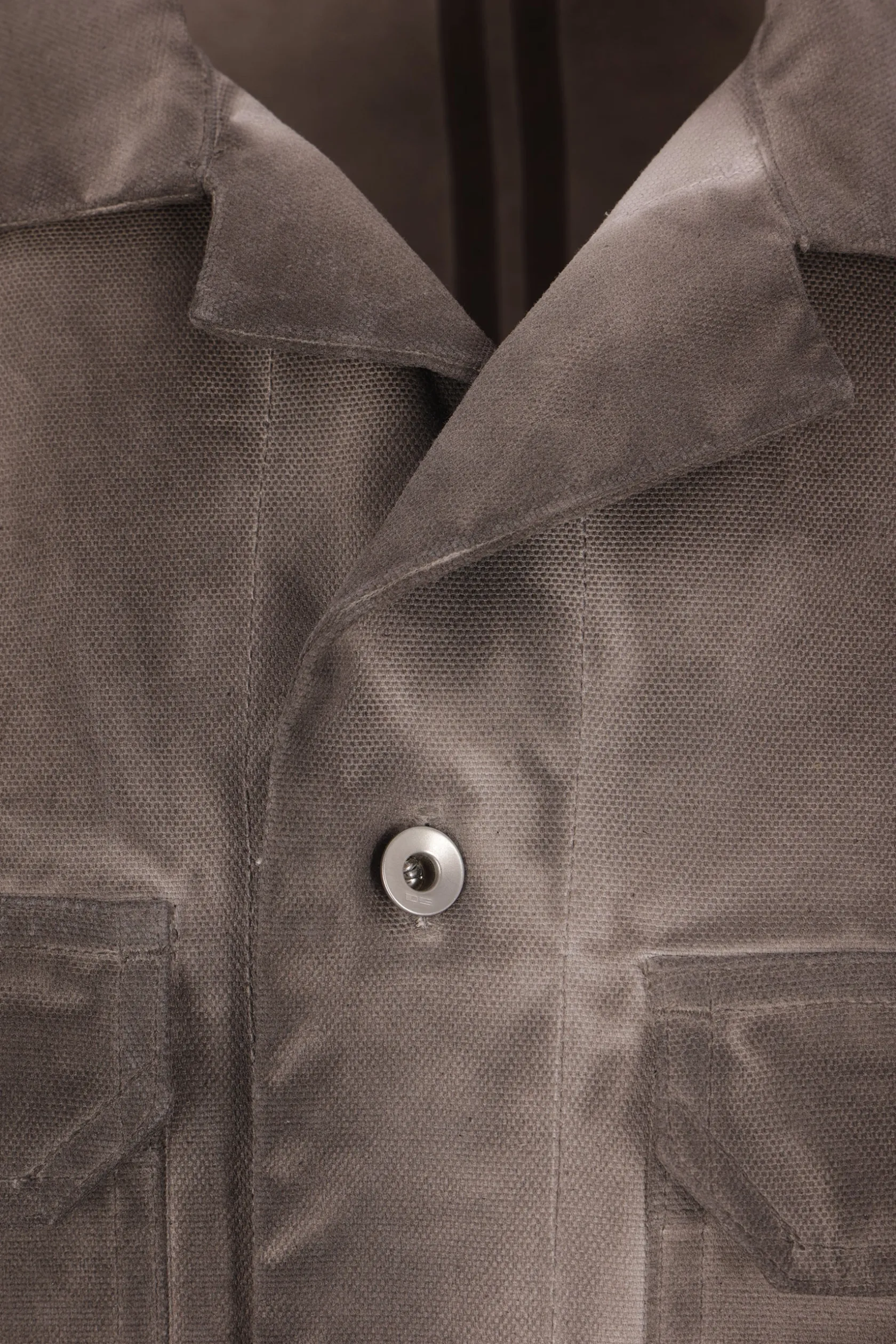Topwear>RICK OWENS DRKSHDW camicia a maniche corte Magnum Tommy in canvas Grigio