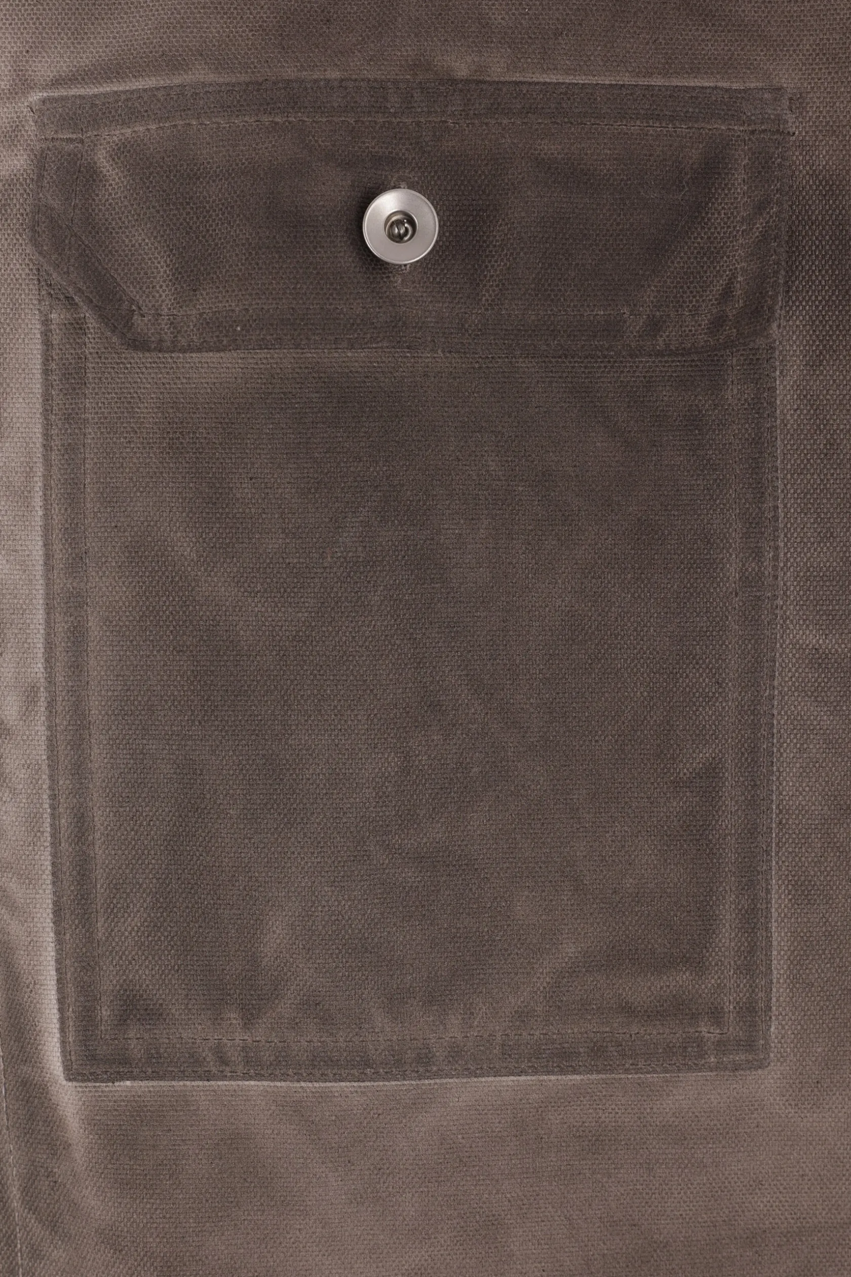Topwear>RICK OWENS DRKSHDW camicia a maniche corte Magnum Tommy in canvas Grigio