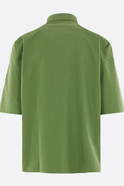 Topwear>NAMACHEKO camicia a maniche corte Regiment in popeline Verde