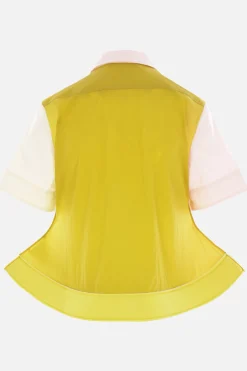 Topwear>MELITTA BAUMEISTER camicia a maniche corte Trilogy in popeline e nylon Multicolor