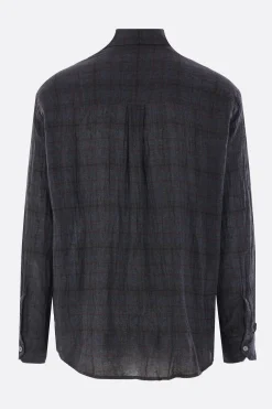 Topwear>OUR LEGACY camicia Above in cotone e lino a quadri Grigio