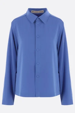 Topwear>META CAMPANIA COLLECTIVE camicia Aton in twill di lana Blu