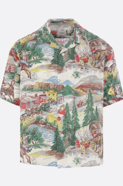 Topwear>VISVIM camicia bowling Crosby in misto seta Bianco