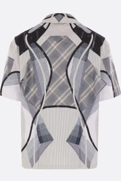 Topwear>CRAIG GREEN camicia bowling in cotone patchwork Blu