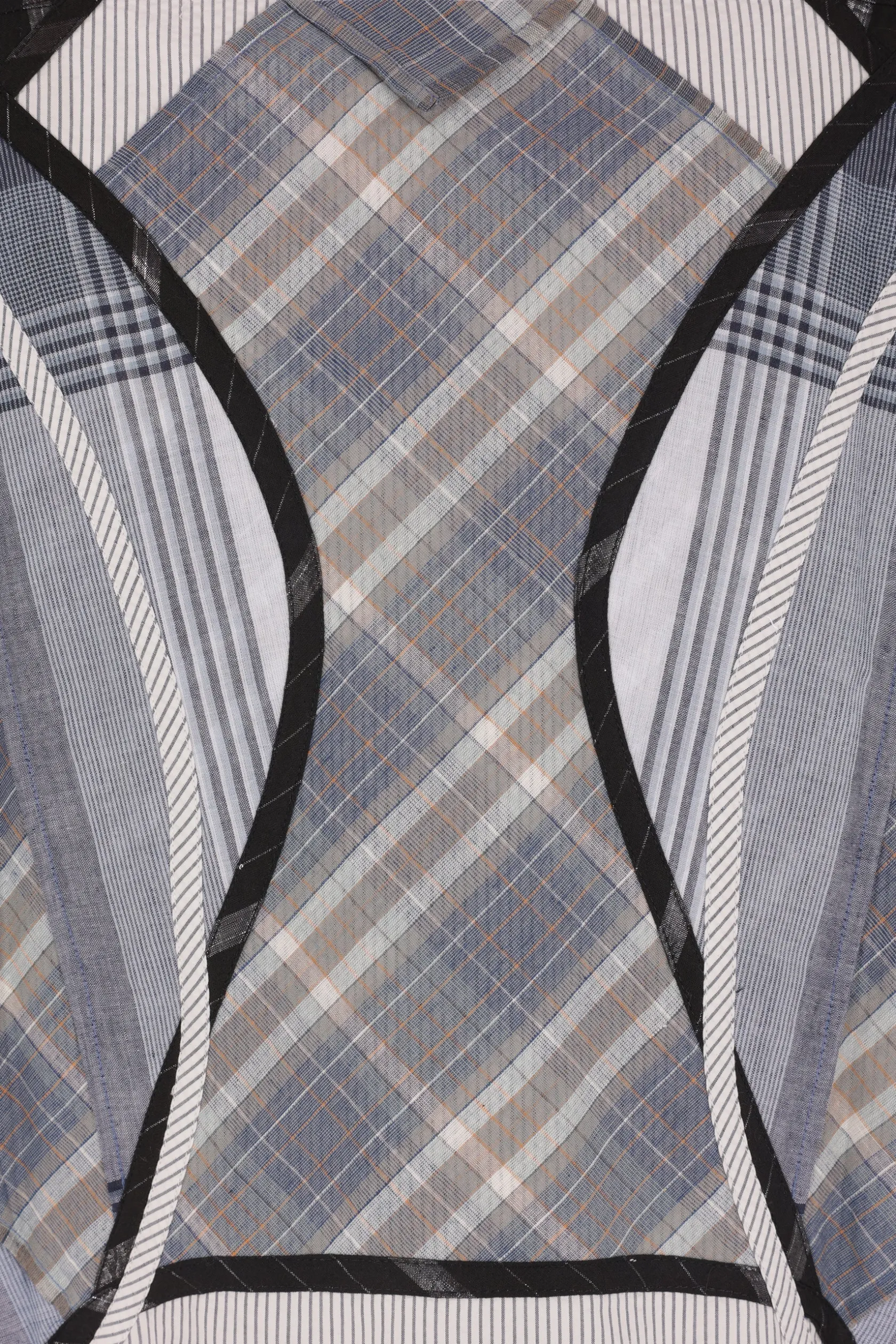 Topwear>CRAIG GREEN camicia bowling in cotone patchwork Blu