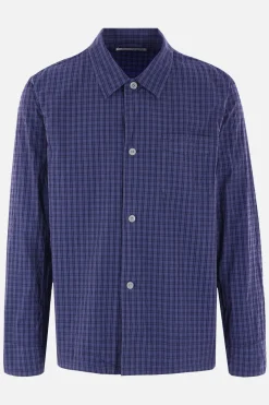 Topwear>OUR LEGACY camicia Box in cotone tecnico a quadri Blu