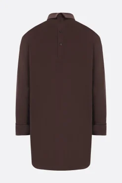 Topwear>DRIES VAN NOTEN camicia Corso in popeline Marrone