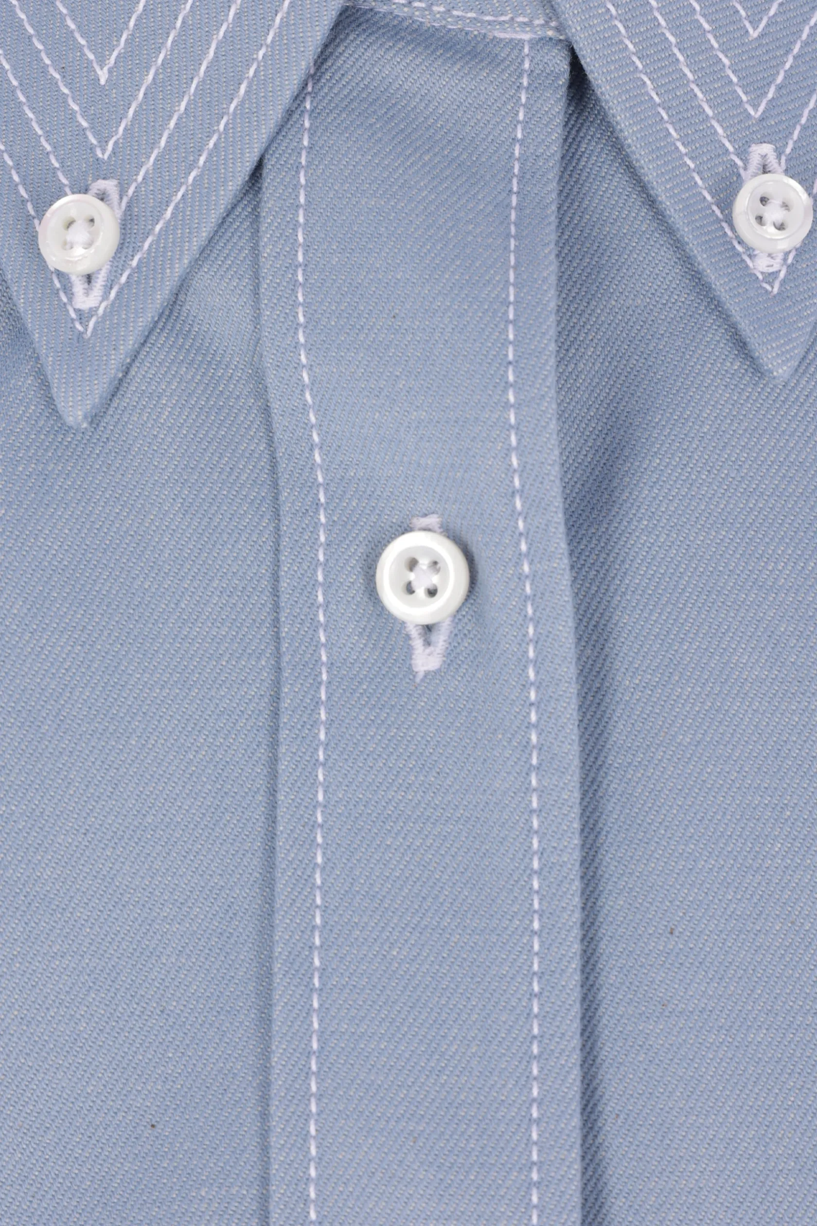 Topwear>THOM BROWNE camicia cropped in denim Blu