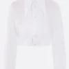 Topwear>NOIR KEI NINOMIYA camicia cropped in popeline Bianco