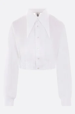 Topwear>NOIR KEI NINOMIYA camicia cropped in popeline Bianco