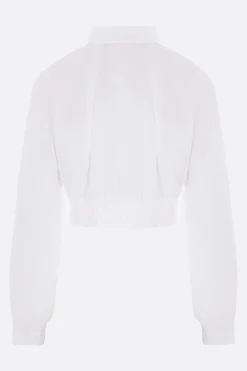 Topwear>NOIR KEI NINOMIYA camicia cropped in popeline Bianco